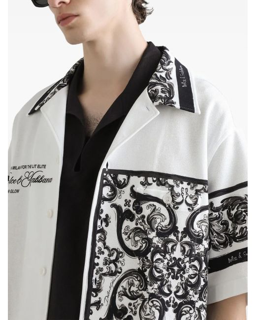 Short Sleeve Shirts Dolce & Gabbana de hombre de color White