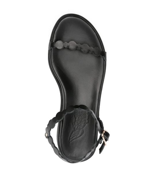 Ancient Greek Sandals Black Toxo 40Mm Leather Sandals