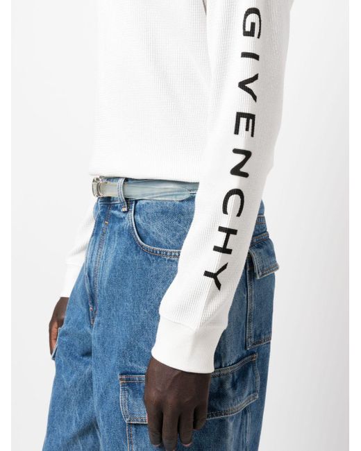 T-shirt a maniche lunghe con stampa di Givenchy in White da Uomo