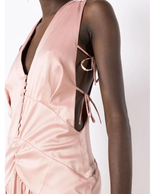 Robe Longue Teres À Col V Lethicia Bronstein en coloris Pink