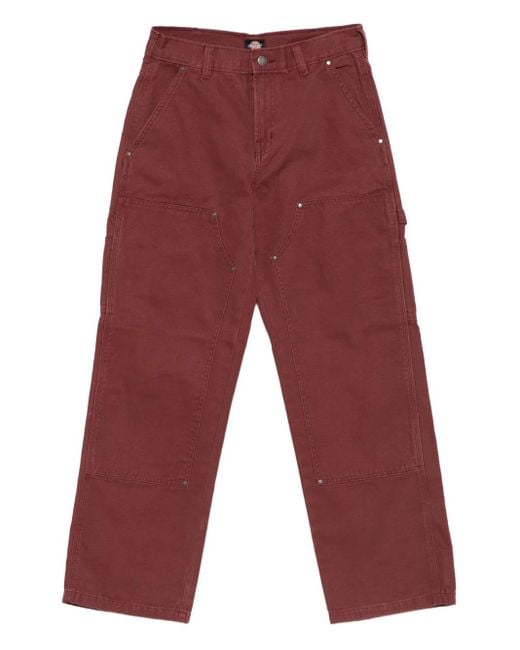Dickies Red Cotton Trousers for men
