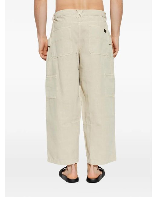 AllSaints White Buttoned Wide-Leg Jeans for men