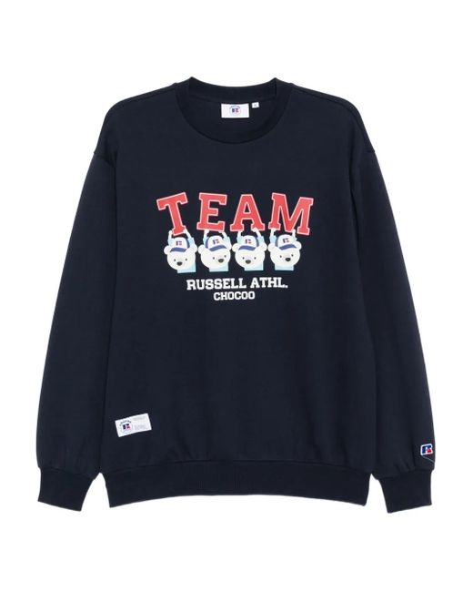 Chocoolate Blue Graphiced Sweatshirt for men