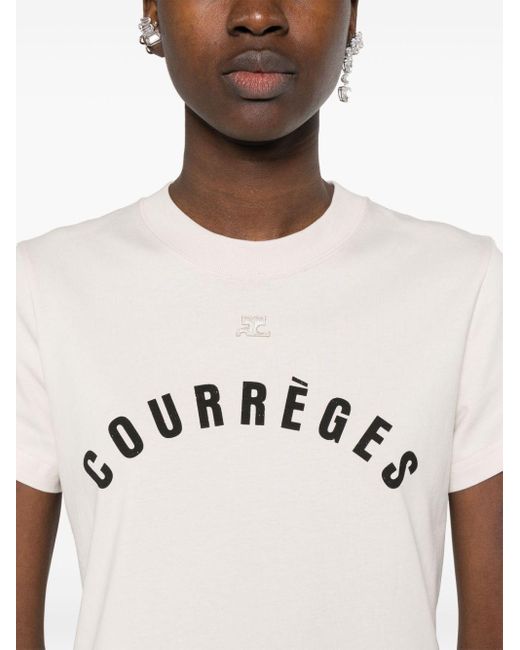 Courreges ロゴ Tシャツ Pink
