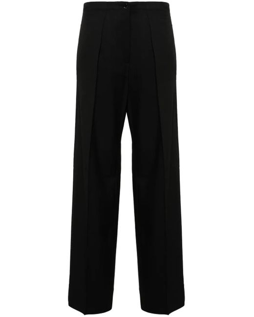 Acne Black Wide-Leg Tailored Trousers