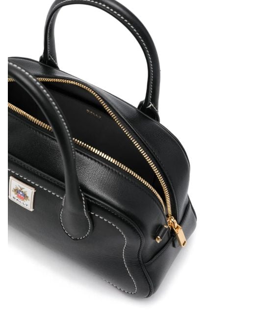 Bally Black Logo-Patch Tote Bag
