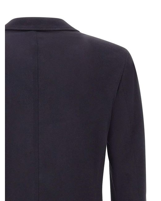 Manuel Ritz Blue Patch-Pocket Star-Pin Blazer for men
