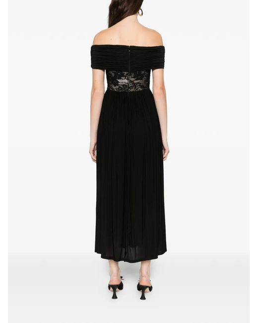 Zimmermann Black Long Dress With Bardot Neckline