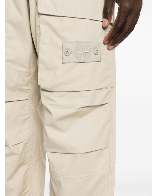 Pantalones cargo con distintivo Compass Stone Island de hombre de color Natural