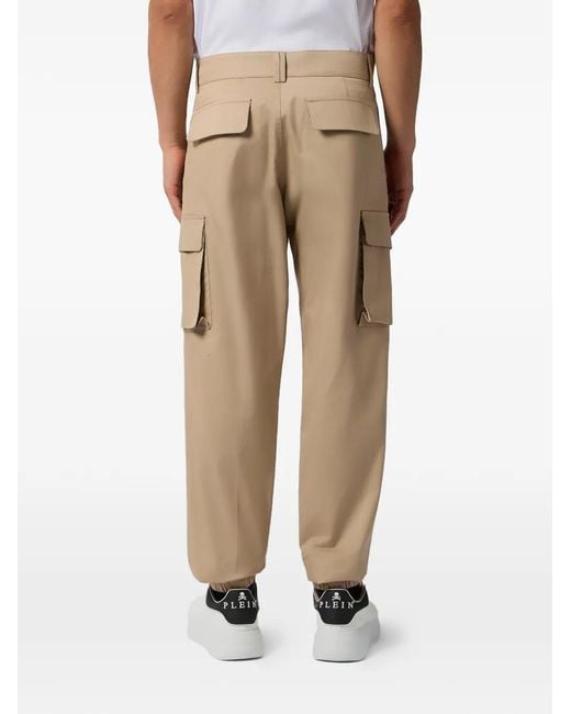 Philipp Plein Natural Straight Cargo Trousers for men