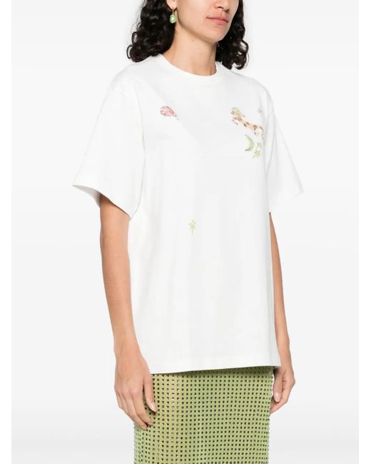 ALÉMAIS White Graphic-Print T-Shirt
