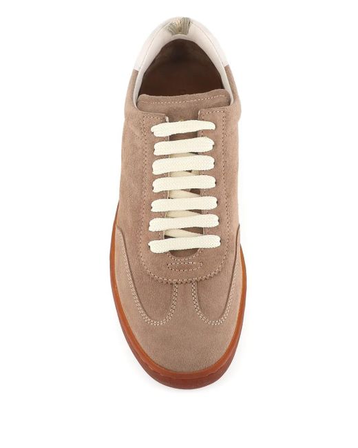 Officine Creative Brown Suede Lace-Up Sneakers
