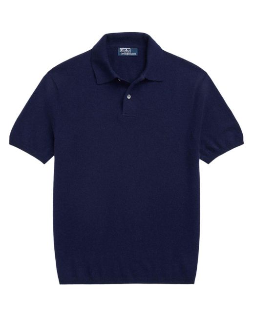 Polo Ralph Lauren Blue Fine-knit Cashmere Polo Shirt for men