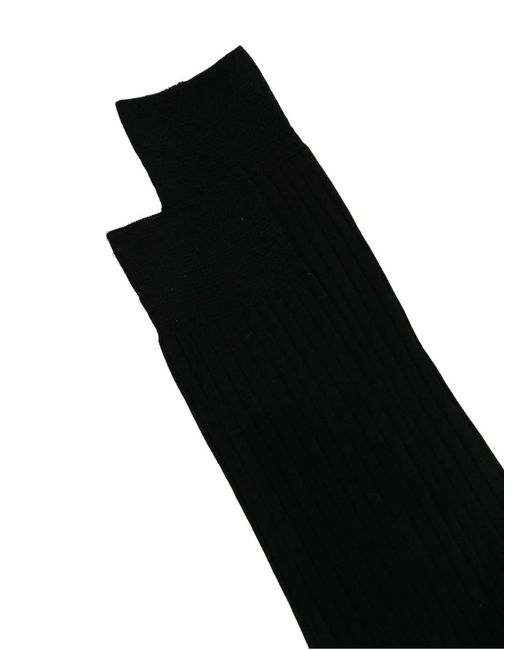 Zegna Black Logo-Print Socks