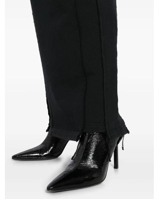 Vetements Black Embroidered Jersey Maxi Skirt