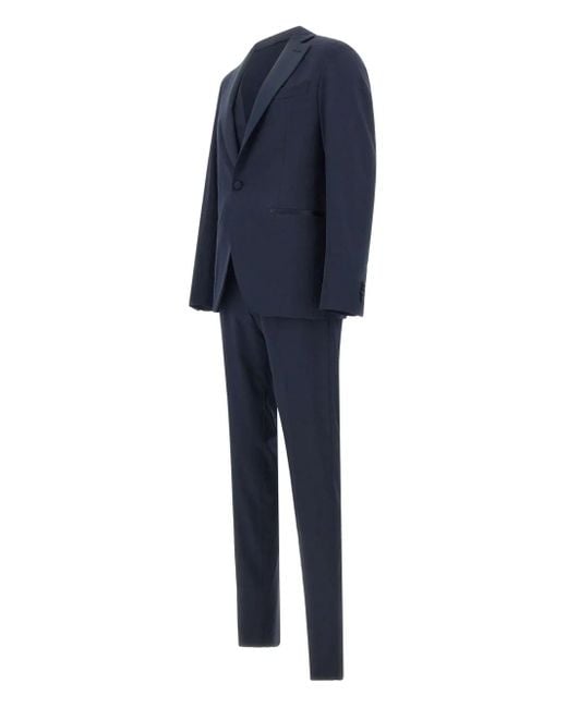 Corneliani Blue Wool Suit for men