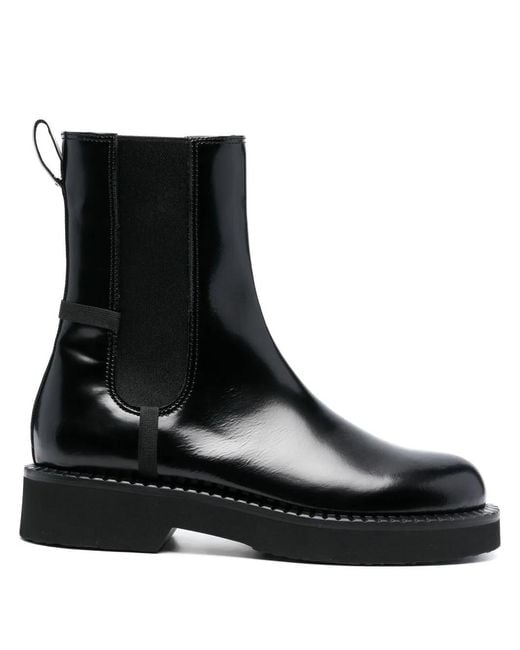 Premiata Black Ankle-Length Leather Boots