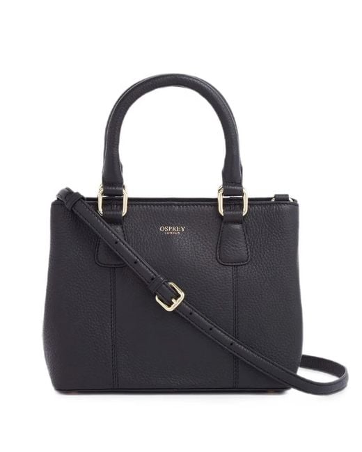 Osprey Black Mini Adaline Leather Tote Bag