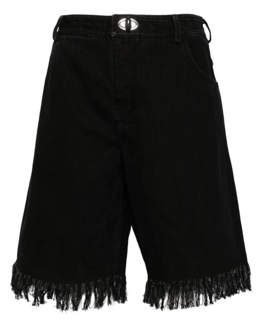Christopher Esber Black Deconstruct Denim Jort Shorts