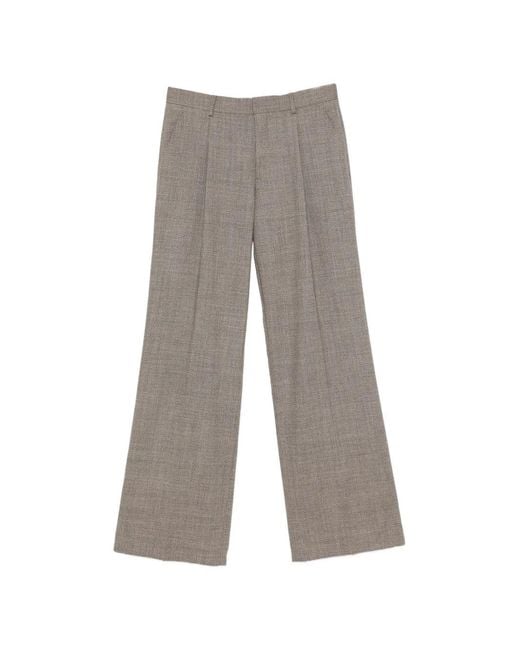 Sandro Gray Pleated Trousers for men