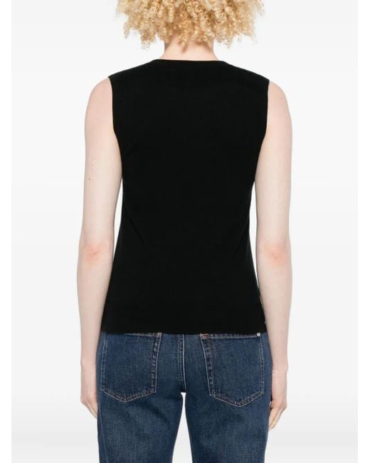 arch4 Black Round-Neck Tank Top