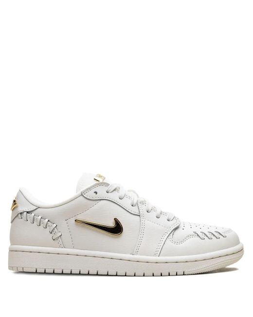Nike White 1 Low Lace-Up Sneakers