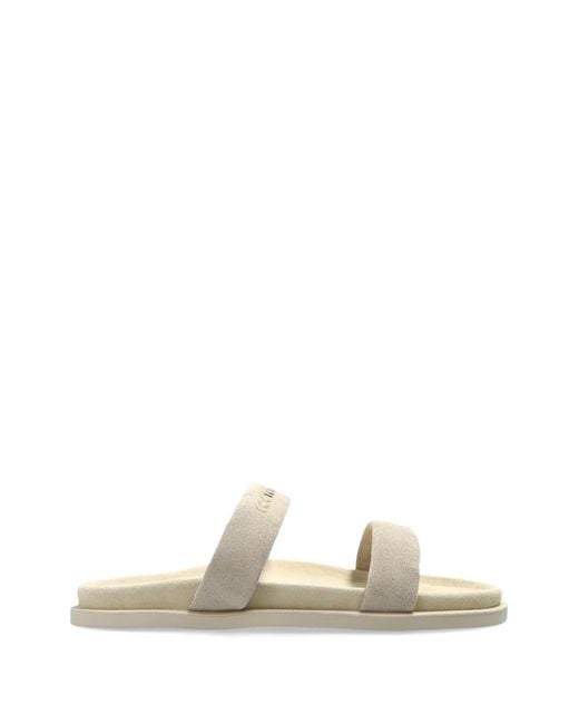 Inuikii White Strap-Upper Leather Sandals