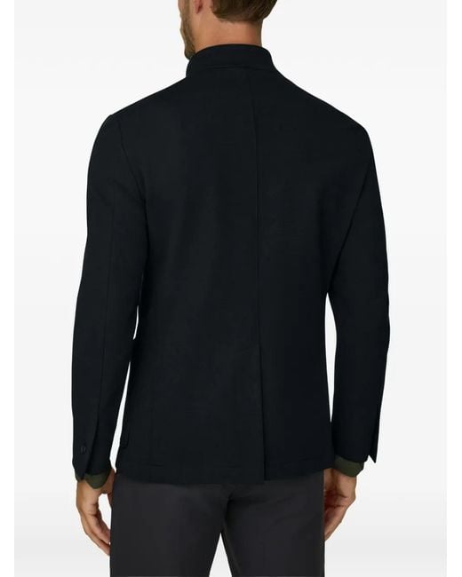 Boggi Black Blazer Diagonal Wool Blend B Tech for men