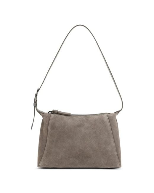 Brunello Cucinelli Gray Zip-Fastening Shoulder Bag for men