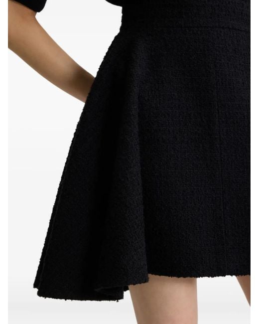 Falda asimétrica de tweed Patou de color Black