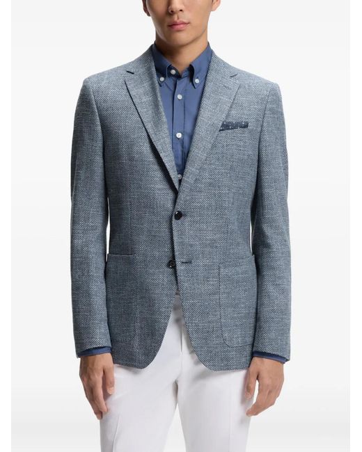 Boss Blue Buttoned Blazer for men