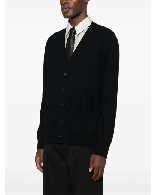 Givenchy Black V-Neck Cardigan for men