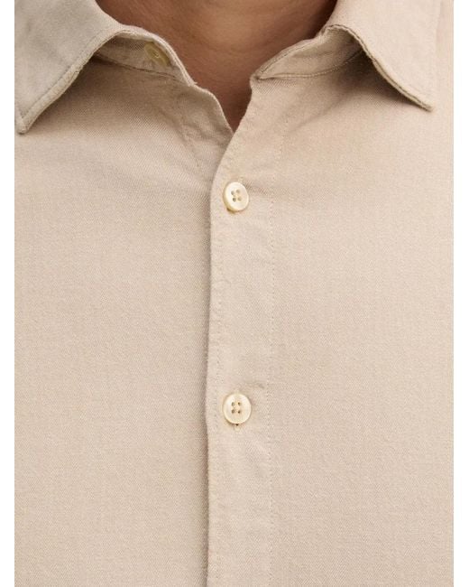 Lindbergh Natural Long-Sleeve Button-Down Shirt for men