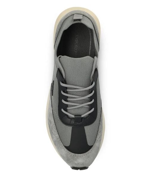 Emporio Armani Sneakers Met Logopatch in het Gray voor heren