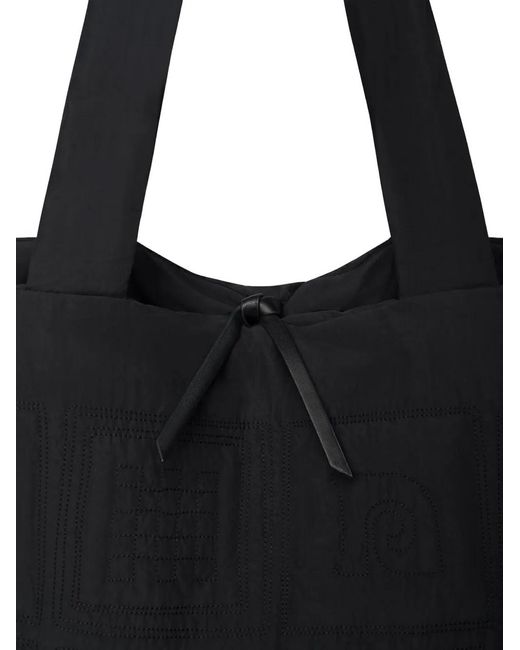 Nanushka Black Symbol Quilted Geometric Tote Bag