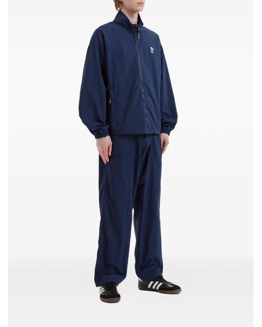 Chocoolate Blue Logo-Patch Trousers for men