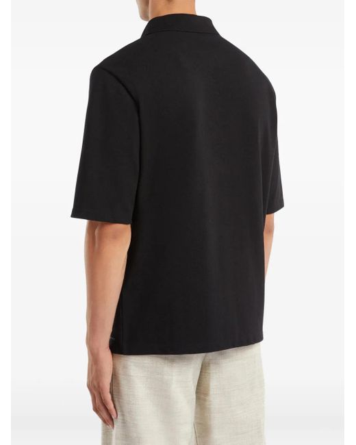 Giuseppe Zanotti Black Lr-63 Cotton Polo Shirt for men