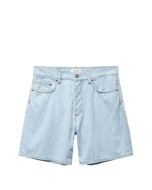Versace Blue Chambray Denim Shorts for men