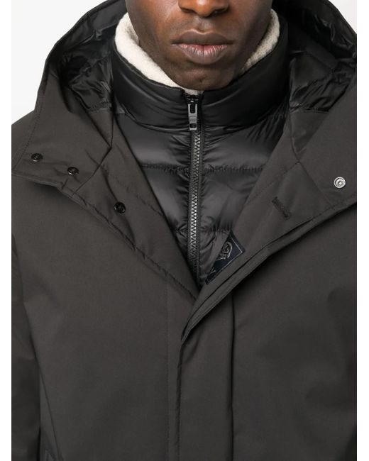 Fay Black Double Morning Raincoat for men