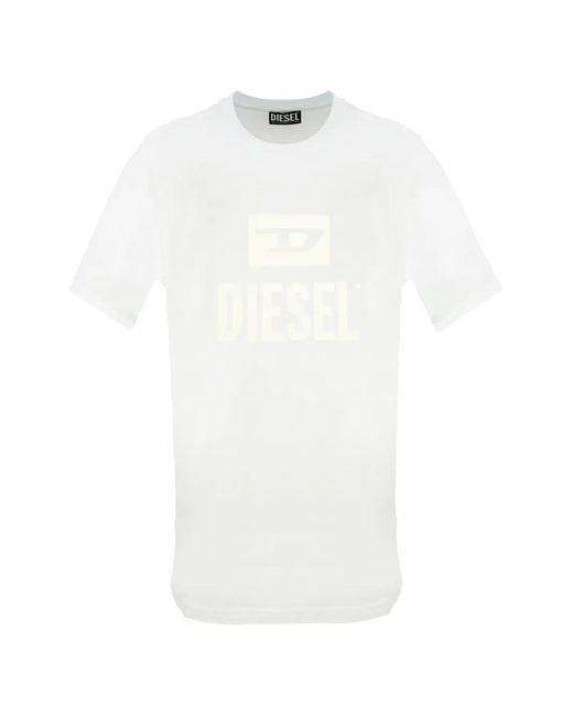 DIESEL White T-Diego Logo-Print T-Shirt for men