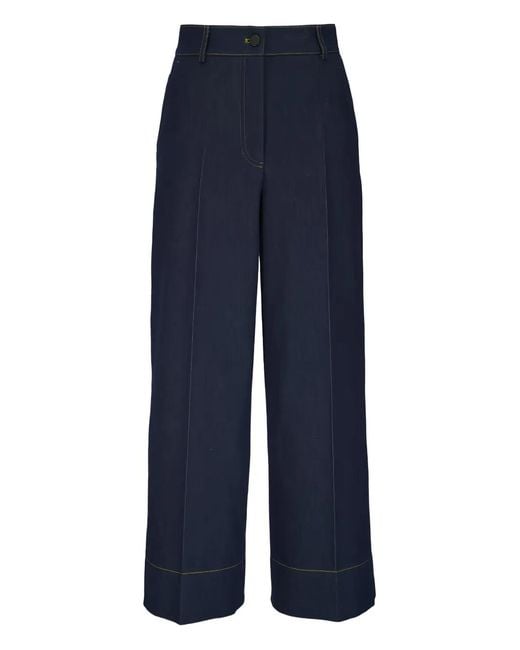 Akris Punto Blue Contrast-Stitching Jeans