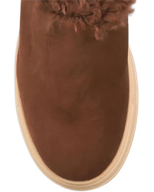 Agl Attilio Giusti Leombruni Brown Mules En Daim À Plateforme