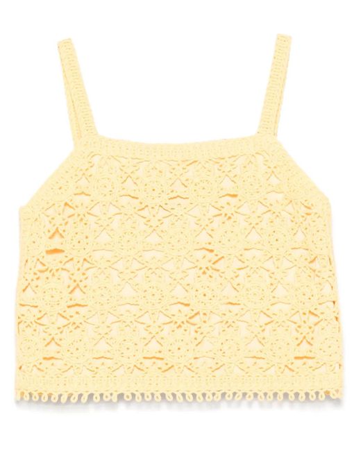 Top de ganchillo Maje de color Natural