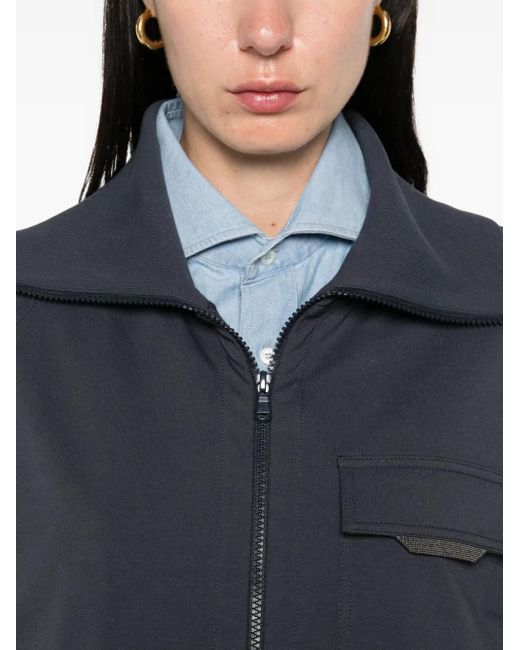Brunello Cucinelli パッチポケット トップ Blue