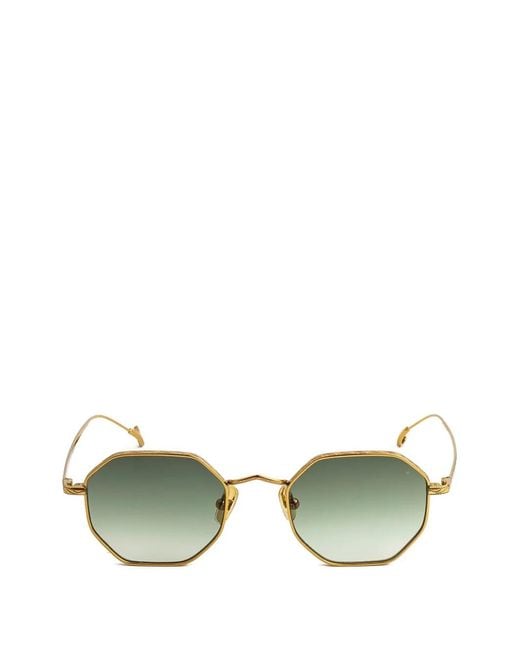 Eyepetizer Green Geometric-Frame Sunglasses
