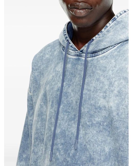 DIESEL Blue D-Um-Rib Denim Hoodie