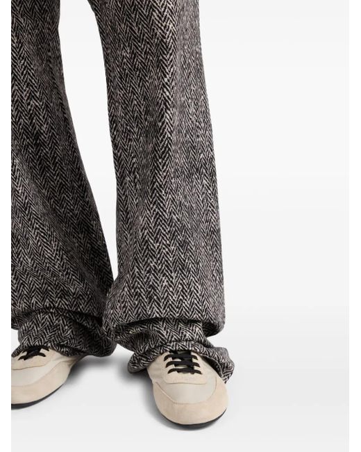 Prada Gray Printed Cotton Gabardine Pants for men