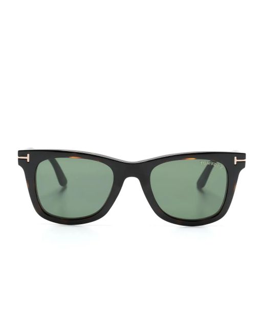 Tom Ford Green Tortoiseshell-Effect Magnetic-Clip Glasses