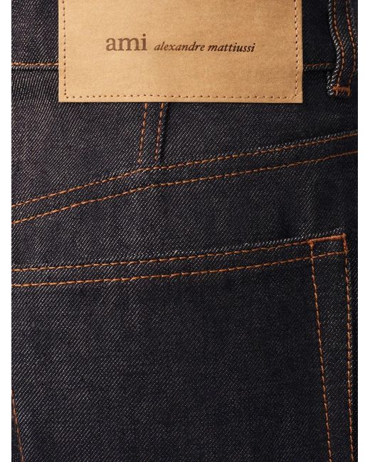 AMI Blue Balloon-Fit Cotton Jeans