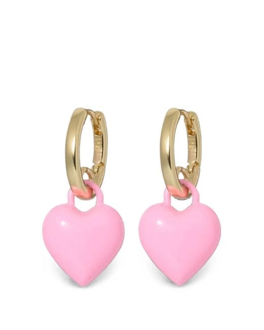 Roxanne Assoulin Pink Itsy Bitsy Heart Earrings